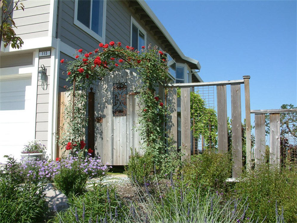 Wood and Bent Wire Arbor and Gate