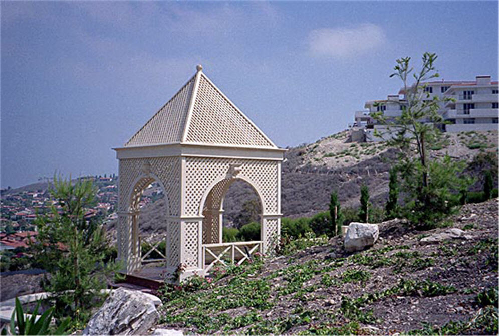 White Lattice Square Gazebo