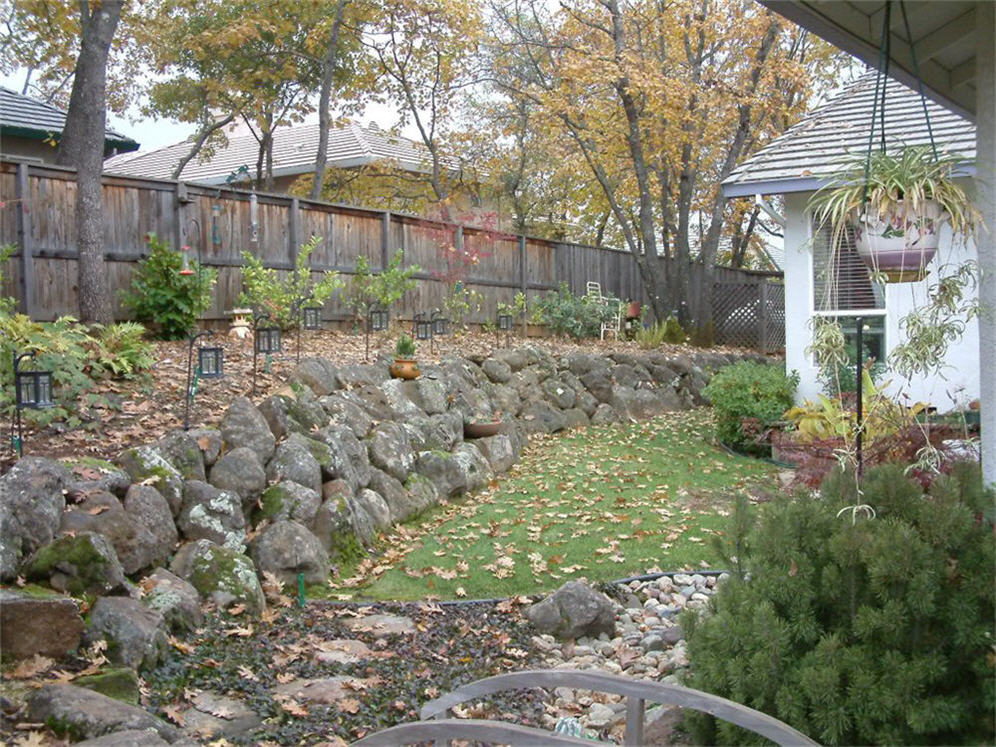 Stacked Rock Wall Terrace